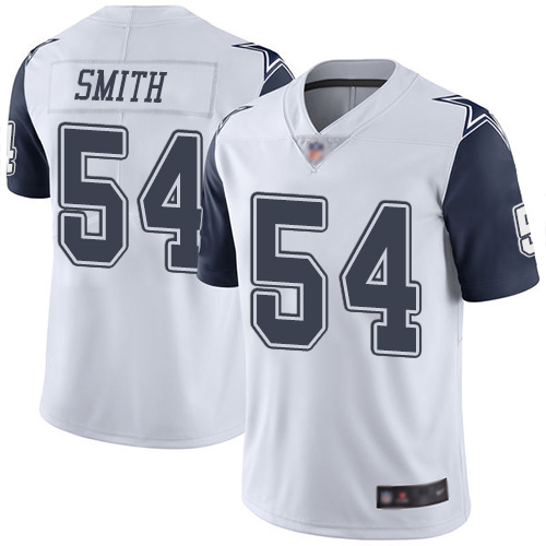 Men Dallas Cowboys Limited White Jaylon Smith #54 Rush Vapor Untouchable NFL Jersey